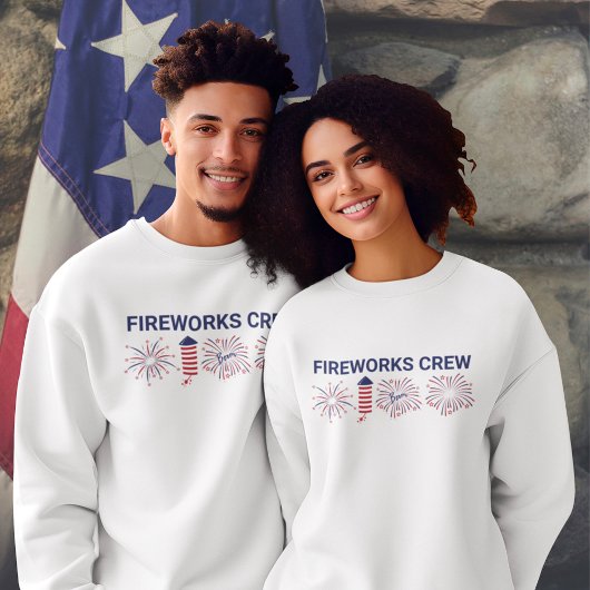Sweatshirt Équipage de feux d'artifice 4 juillet Fête de l'In
