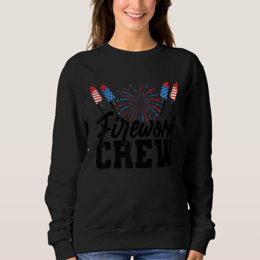 Sweatshirt Équipage de feux d'artifice Usa (Devant)