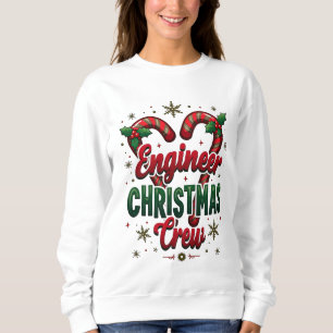 Sweatshirt Équipage de Noël de l'ingénieur - Funny Retro Holi