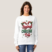 Sweatshirt Équipage de Noël de l'ingénieur - Funny Retro Holi (Devant entier)