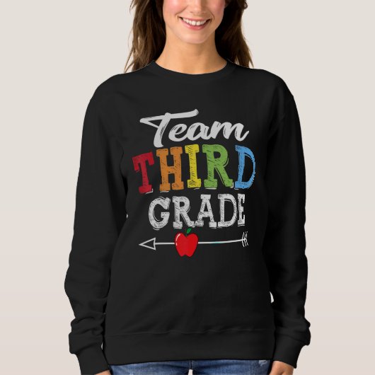 Sweatshirt Équipe 3E Année Équipe Premier Jour Enseignant De (Devant)