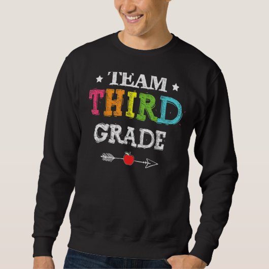 Sweatshirt Équipe 3E Année Retour À L'École Profession Enseig (Devant)