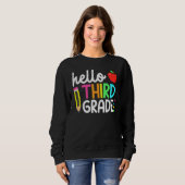Sweatshirt Équipe 3e Enseignant de 3e année Retour à l'école (Devant entier)
