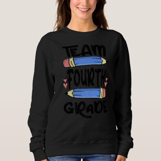 Sweatshirt Équipe 4e année de retour à l'école Enseignants Ét (Devant)