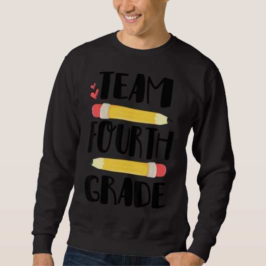 Sweatshirt Équipe 4e année de retour à l'école Enseignants Ét (Devant)