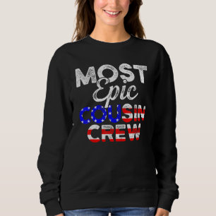 Sweatshirt Équipe Cousin Cousins Squad 4 juillet