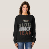 Sweatshirt Équipe cycliste Cute Sloth Running (Devant entier)