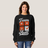 Sweatshirt Équipe d'audit comptabilité saison fiscale comptab (Devant entier)
