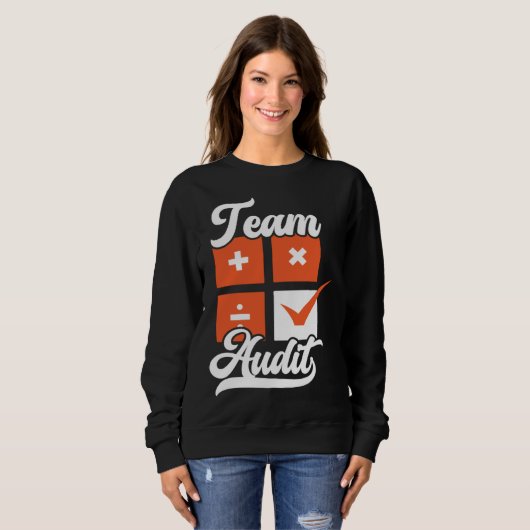 Sweatshirt Équipe d'audit comptabilité saison fiscale comptab (Devant entier)