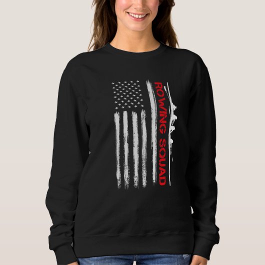 Sweatshirt Équipe d'aviron USA Drapeau Américain Rangée Équip (Devant)