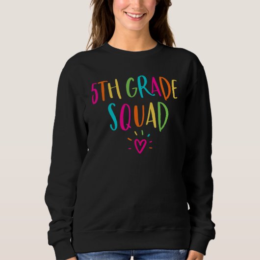Sweatshirt Équipe de 5e année cinquième élève et enseignant a (Devant)