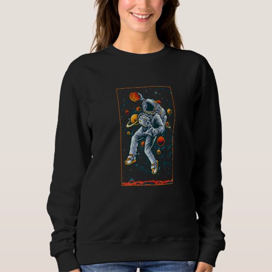 Sweatshirt Équipe de basket-ball spatial d'astronaute Sport B (Devant)