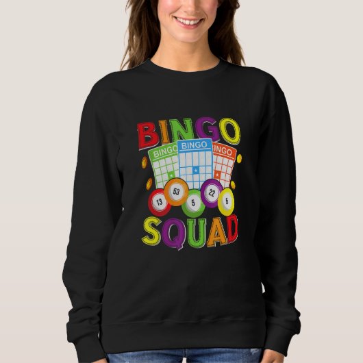 Sweatshirt Équipe de bingo Joueur de bingo (Devant)