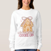 Sweatshirt Équipe de biscuits de Noël rose Coquette (Devant)