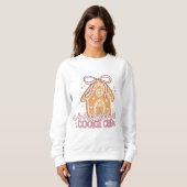 Sweatshirt Équipe de biscuits de Noël rose Coquette (Devant entier)