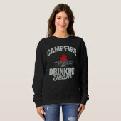 Sweatshirt Équipe de boisson autour du feu de camp (Devant entier)