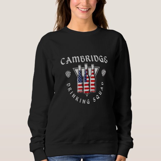 Sweatshirt Équipe de boisson Cambridge Capitaine Massachusett (Devant)