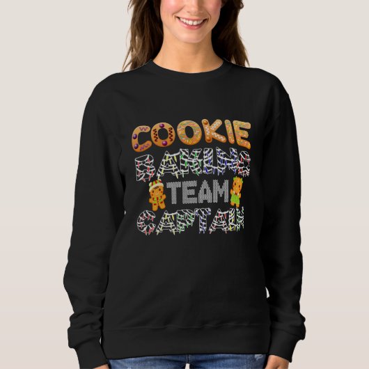 Sweatshirt Équipe de Cookie Baking Capitaine Gingerbread Chri (Devant)