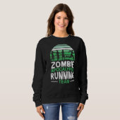 Sweatshirt Équipe De Coureurs Zombie Apocalypse Halloween Tri (Devant entier)
