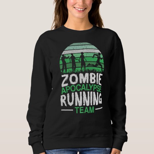 Sweatshirt Équipe De Coureurs Zombie Apocalypse Halloween Tri (Devant)