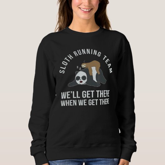 Sweatshirt Équipe de course de paresseux Conception paresseus (Devant)