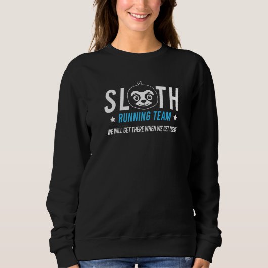 Sweatshirt Équipe de course de Sloth Marathon lent Athlète (Devant)