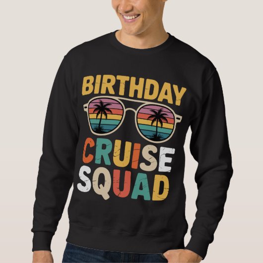 Sweatshirt Équipe de Croisière d'Anniversaire (Devant)