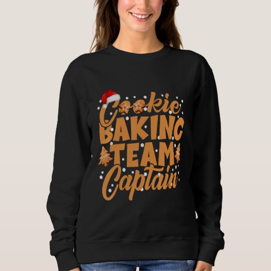 Sweatshirt Équipe de cuisson des biscuits Capitaine Gingerbre (Devant)