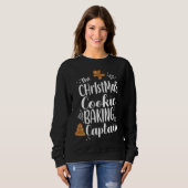 Sweatshirt Équipe de cuisson des biscuits de Noël Capitaine d (Devant entier)