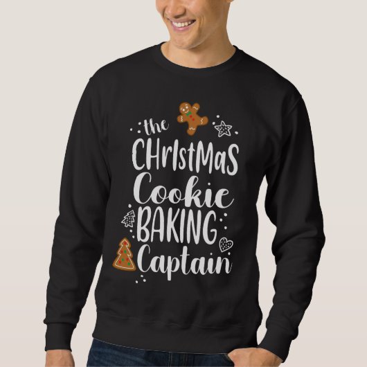 Sweatshirt Équipe de cuisson des biscuits de Noël Capitaine d (Devant)