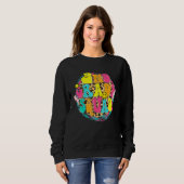 Sweatshirt Équipe de deuxième année rétro léopard professeur (Devant entier)