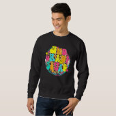 Sweatshirt Équipe de deuxième année rétro léopard professeur (Devant entier)