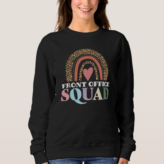 Sweatshirt Équipe de Front Office Léopard Arc-en-Ciel Retour (Devant)