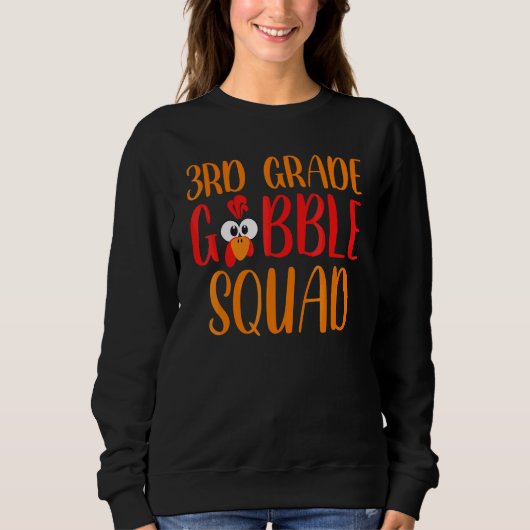 Sweatshirt Équipe de gobeleurs de 3e année Enseignant de Tha (Devant)