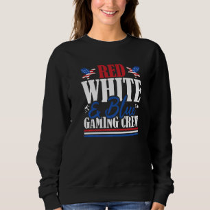 Sweatshirt Équipe de jeu vétéran du drapeau américain rouge b