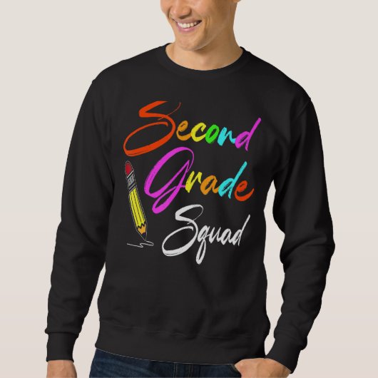 Sweatshirt Équipe de la deuxième année 2e année Retour à l'éc (Devant)
