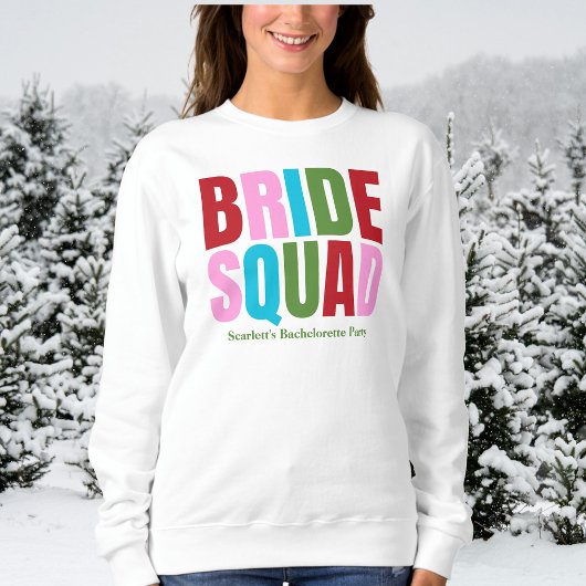 Sweatshirt Équipe de la mariée de Bachelorette d'hiver