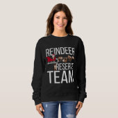 Sweatshirt Équipe de la réserve de rendeer Funny Sloth Christ (Devant entier)