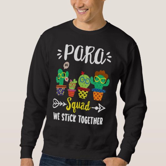 Sweatshirt Équipe de l'école de para Squad Cactus Équipe de p (Devant)