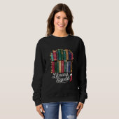 Sweatshirt Équipe de lecture de la bibliothèque de Noël amour (Devant entier)