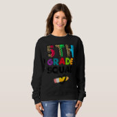 Sweatshirt Équipe de léopards de 5e année Enseignants de cinq (Devant entier)