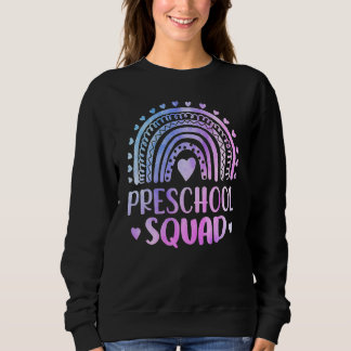 Sweatshirt Équipe de maternelle Tie Dye Enseignant Arc-en-cie
