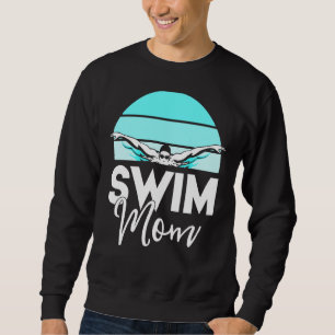 Sweatshirt Équipe de natation Chemise Maman Mère École de nat