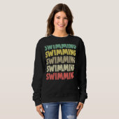 Sweatshirt Équipe de natation Compétitivité nage (Devant entier)