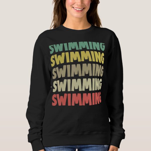 Sweatshirt Équipe de natation Compétitivité nage (Devant)