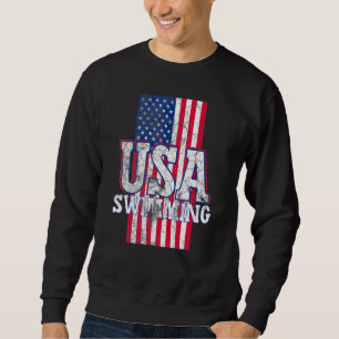 Sweatshirt Équipe de natation des Etats-Unis Cool nage Drapea