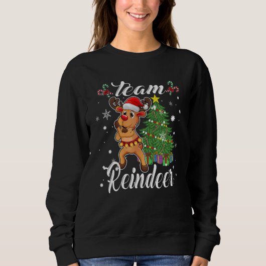 Sweatshirt Équipe de Noël Reindeer (Devant)