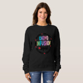 Sweatshirt Équipe de perfusion chimio Future infirmière en on (Devant entier)