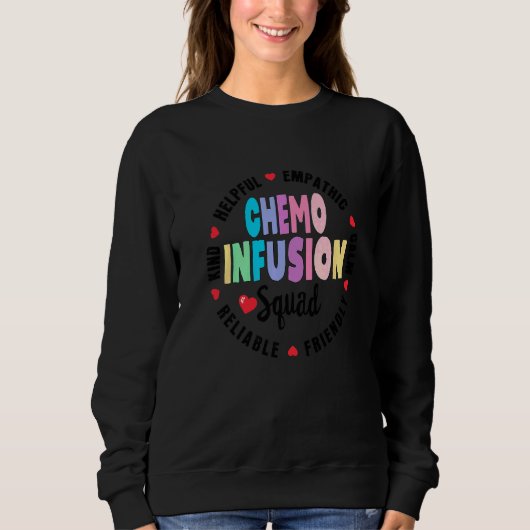 Sweatshirt Équipe de perfusion chimio Future infirmière en on (Devant)