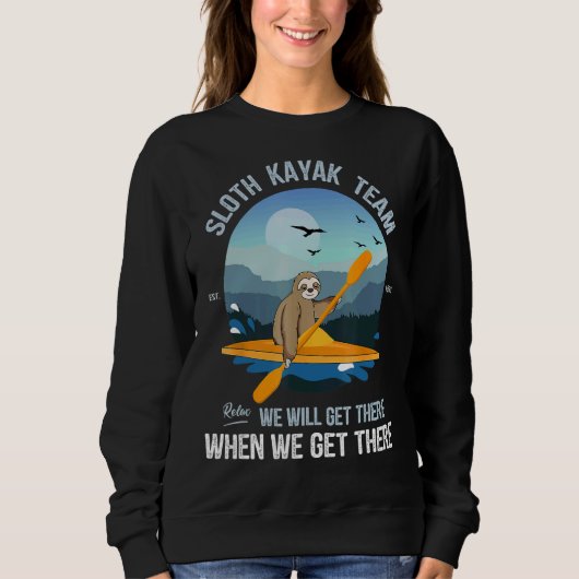 Sweatshirt Équipe de Sloth Kayak (Devant)